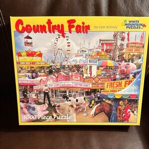 Vintage 2007 white mountain Country Fair 1000 Piece Puzzle. Complete.